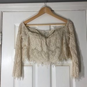 Lace half shirt